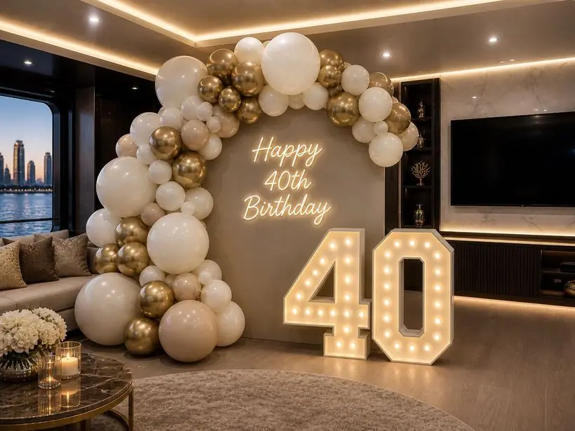 40th birthday setup