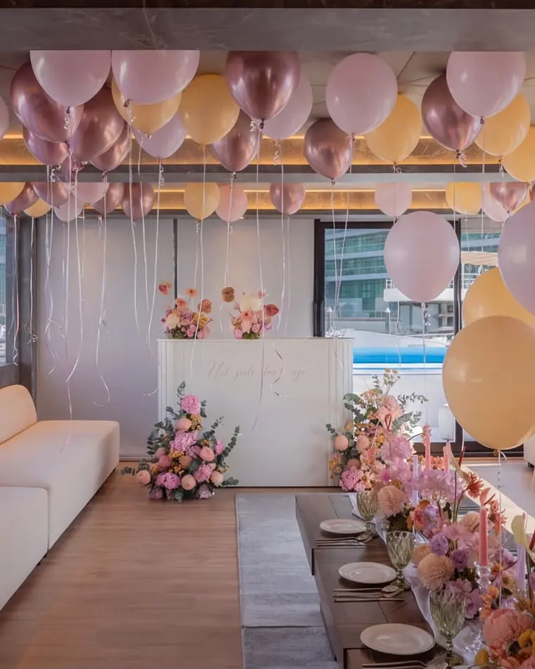 Balloon celebration setup