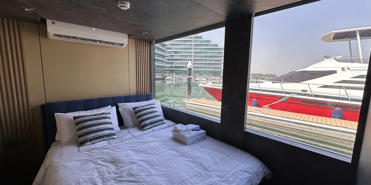 Master suite with marina views